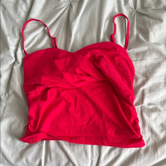 SHEIN Tops - SHEIN Hot Pink Twist-Front Cami